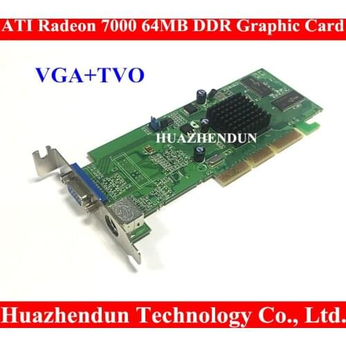ATI Sapphire Radeon 7000 64M DDR 64MB AGP VGA Video Card With interface VGA+TVO low profile Warrantly: 1 years