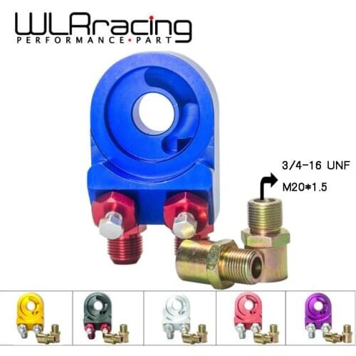 WLR RACING - AN10 Universal Oil Filter Cooler Sandwich Plate Adapter M20*1.5 and 3/4UNF-16 Turbo T3 T4 Engine Plate WLR6723