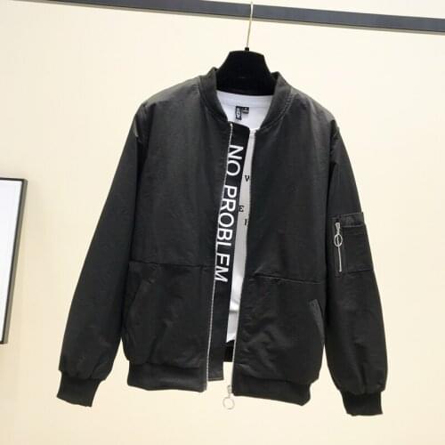 Short baseball uniform female spring and autumn 2019 new Korean version of the loose wild chic red jacket bomber jacket A29