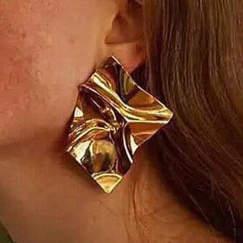 Simple Earings for Women Geometric Irregularity Stud Earrings Lava Metal Earing Fashion Jewelry Accessorie 2021 Kolczyki