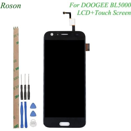 Roson for Doogee BL5000 LCD Display+Touch Screen 100% Original LCD Digitizer Glass Panel Replacement For Doogee BL5000 +tool+adh