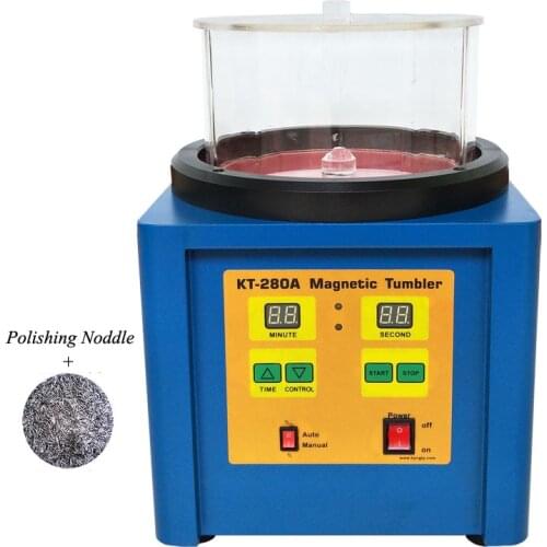 110V/220V Magnetic Tumbler 1100g Jewelry Polishing Machine Finishing Machine, Magnetic Polishing Machine KT-280A