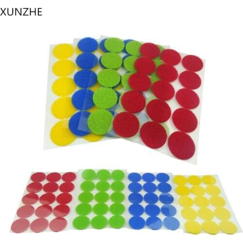 180 Pair 30MM Round Magic Nylon Color Coin Sticker Double Sided Adhesive Hooks Loops Disks Pads Dot Fastener Tape Sewing Craf