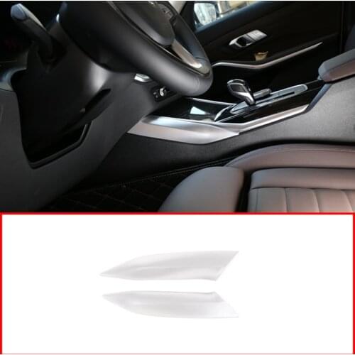 2pcs ABS Chrome Car Center Console Decoration Trim For BMW 3 Series G20 G28 325li 2019 2020 Accessories