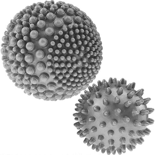 2PCS Hand Massage Ball PVC Muscle Relaxation Hedgehog Fascia Ball Gear Yoga Fitness Ball Frog Spiky Neck & Back Pain Relief