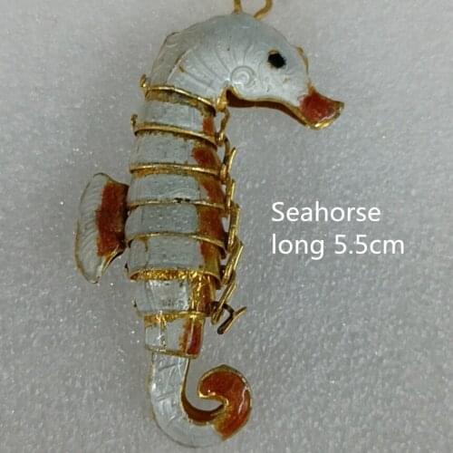 5pcs Colorful Enamel Cute Seahorse Charms DIY Jewellery Making Pendants Earrings Necklace Key chain Cloisonne Copper Accessories