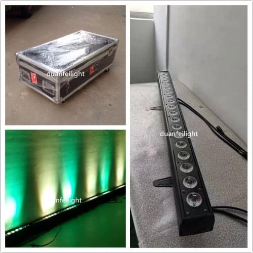 8pcs+flycase) 18*10w rgbw 4in1 wash wall led bar pixel washer led bar lyre led rgbw 10watt