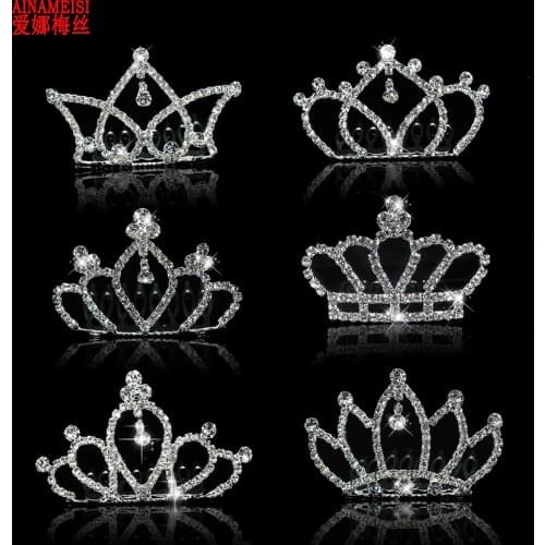 AINAMEISI 2018 Hot Sale Princess Tiaras Girl Bridal Crown Tiara Comb Crystal Wedding Hair Accessories Women Fashion Hair Jewelry