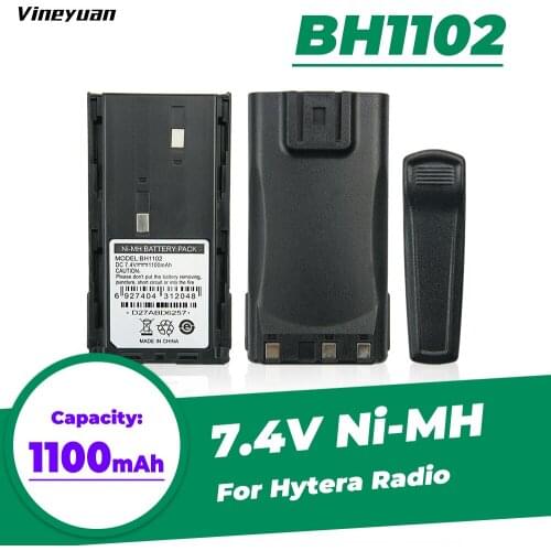 BH1102 Ni-MH Battery FRS 2way Radio Battery Fits HYT TC-368 TC-368S Battery with Belt Clip