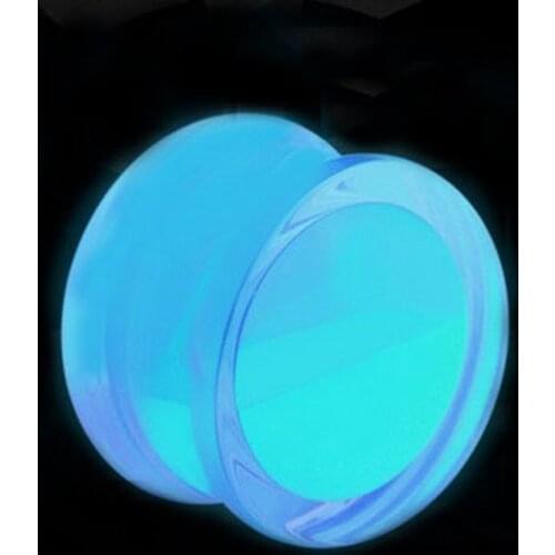 2pcs Glow In Dark Liquid Ear Plugs And Flesh Tunnels Stretching Gauges Stretcher Expander body Piercing jewelry 6MM-20MM