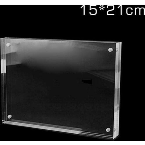 Photo Frame Large Non-toxic Right Angle Acrylic Picture Board Suspension Frame 12.8x17.8cm 15x21cm Home Wall Decor Friends Gifts