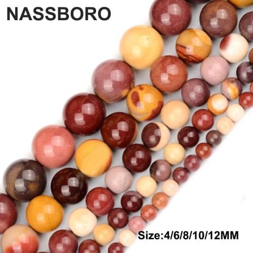 Natural Mookaite Stone Beads For Jewelry Making Diy Bracelet Necklace 4/6/8/10/12MM Strand 15" Round Ball Beads Accessories