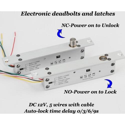 Electric Deadbolt and Latch DC12V Electric Door Lock Mortise Bolt Lock Time delay to Autolock Electric Strike Lock Feedback