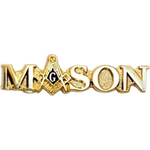 Mason Square Compass Gold Lapel Pin