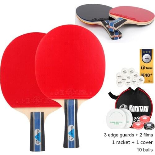 Professional Offensive Table Tennis Blade FL Handle Ping Pong Bat Assembled Pimples In Pingpong Rubber