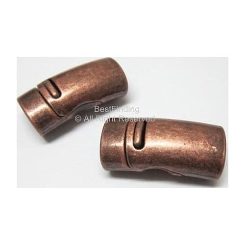 Licorice Magnetic Clasp Antique copper 10x6mm Licorice Leather Clasps -LC02C
