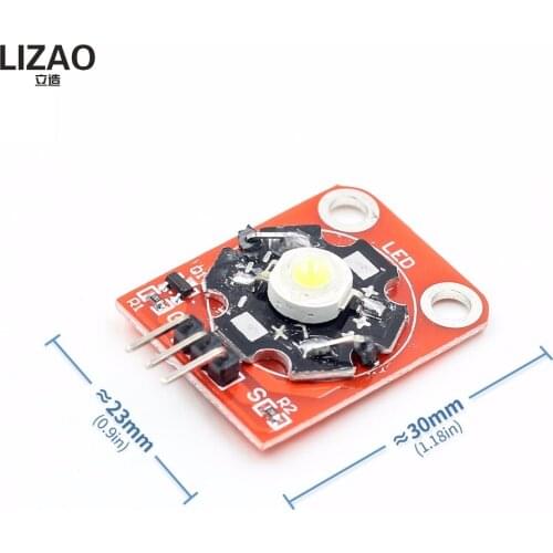 3W High-Power KEYES LED Module with PCB Chassis for Arduino STM32 AVR