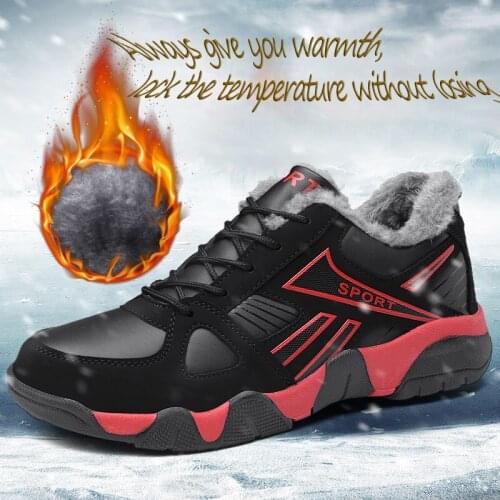 Serene mens shoes 2019 winter new trend wild breathable sports knife boots plus velvet couple casual