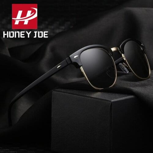 Polarized Vintage Sunglasses Men Half Metal Sun Glasses Women Brand Designer Mirror Classic Retro Fashion Gafas Oculos De Sol