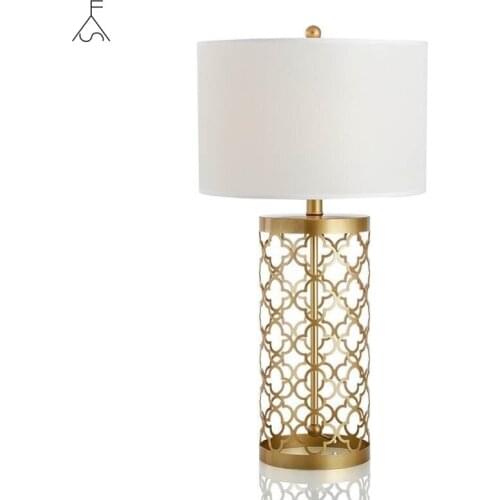 Gold Bird Cage Table Lamps for Living Room Bedroom Office Desk Lamp Modern Led Standing Light Fixtures Bedside Home Art Decor