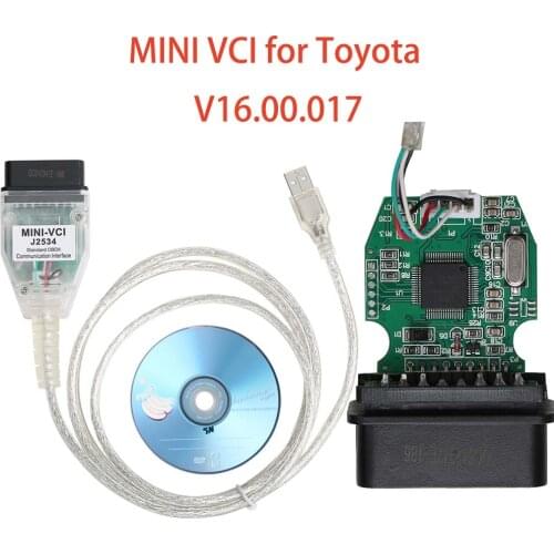 Newest MINI VCI J2534 For TOYOTA V16.00.017 Single Cable Auto Diangnostic Cable Support Toyota TIS OEM Diagnostic Software