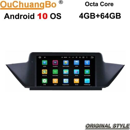 Ouchuangbo android 10 car radio gps navigation for X1 E84 2009-2013 support wifi audio stereo player mirror link 4GB+64GB