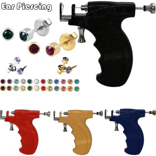 Professional Universal Ear Piercing Gun Ear Piercing Instrument Tool & Surgical Steel Earring Stud For Piercing Gun