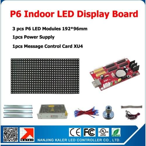 China manufacturer supply indoor led sign display business store close & open sign p6 indoor diy led modules 3pcs +1 card+1power