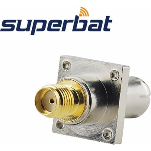 Superbat SMA Female Jack to BNC Male Plug Quick Push-on Flange 4 hole RF Adapter Connector