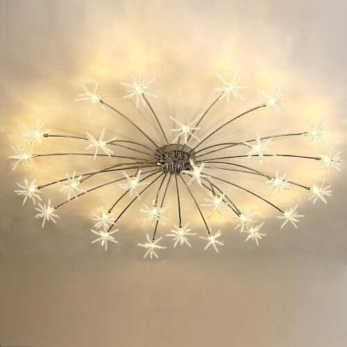 Modern LED Ceiling Light Ice Flower Glass Bedroom Kitchen Children Room Ceiling Lamp Designer Lighting Fixtures