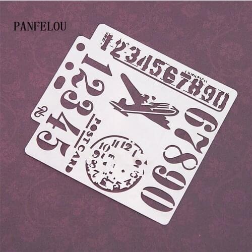 Digital time scrapbook stencils spray plastic mold shield DIY cake hollow Embellishment printing lace ruler Valentines Day