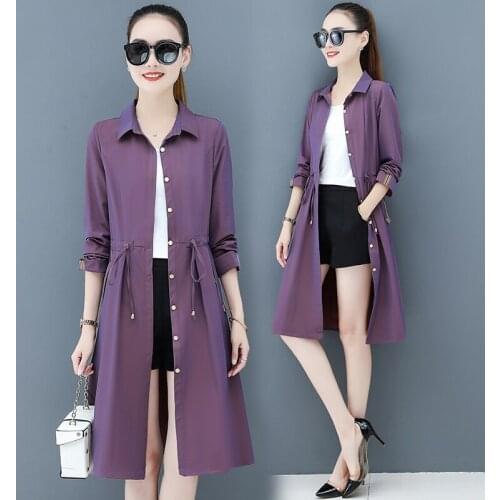 Oversized Mid-Length Trench Coat Female 2021New Spring Autumn Korean Fashion Loose Casual Temperament Windbreaker Overcoat Women
