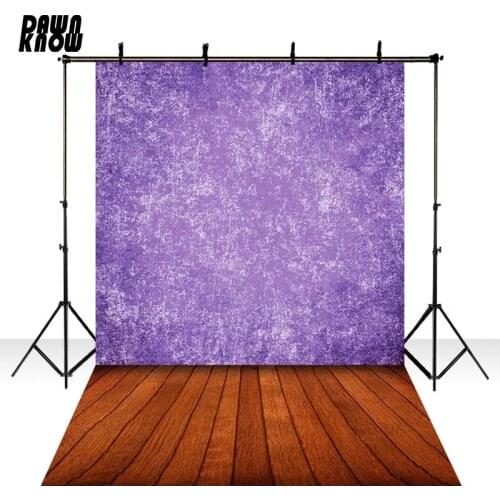 DAWNKNOW Purple Wall Vinyl Photography Background For Newborn Wood Floor Photo Shoot Backdrop For Wedding Photo Studio lv536