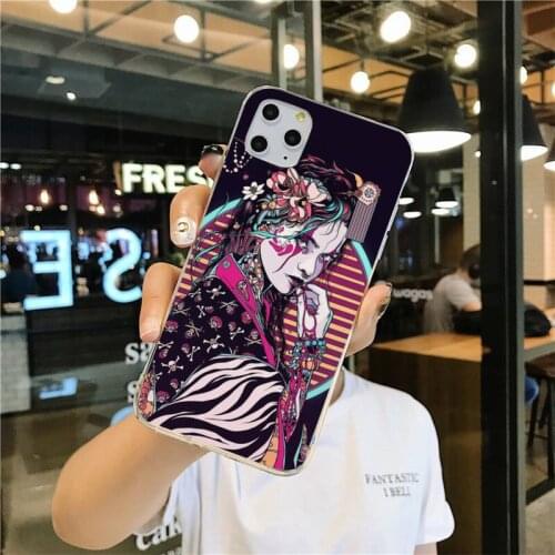 Japanese style Art Japan Newly Arrived Black Cell Phone Case for iPhone 11 pro XS MAX 8 7 6 6S Plus X 5S SE 2020 XR cover