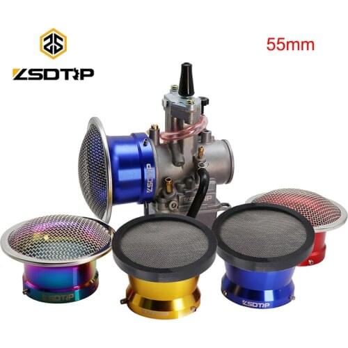ZSDTRP 55mm Carburetor Air filters with Screen Mesh For PWK32 PWK34 Keihin OKO KOSO MIKUNI PZ Carburetor