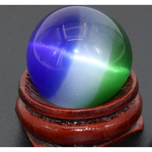 10 colors hot sale 2pcs Mexico opal sphere crystal ball 25mm cat eyes stone jasper decorate accessories free shipping B2886