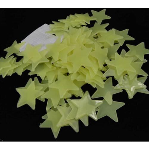 50pcs 3D Stars Glow In The Dark Wall Stickers Luminous Fluorescent Wall Stickers For Kids Baby Room Bedroom Ceiling Home Decor