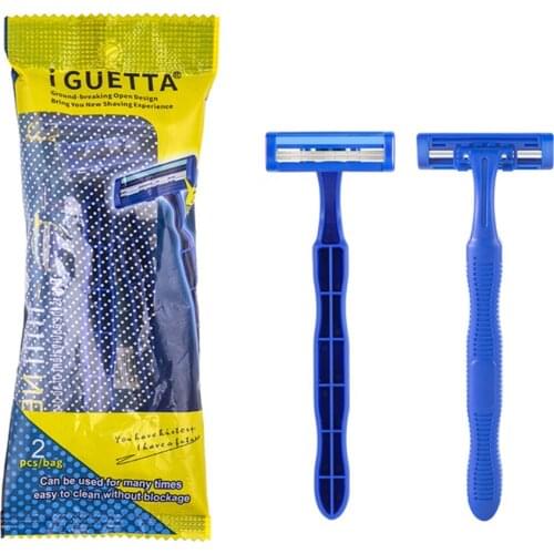 2/3/5Pcs Blue Disposable Two-Layered Razor For Women And Mens Beard Face Leg Hair Bikini Shave Tools Travel Safe Easy To Carry