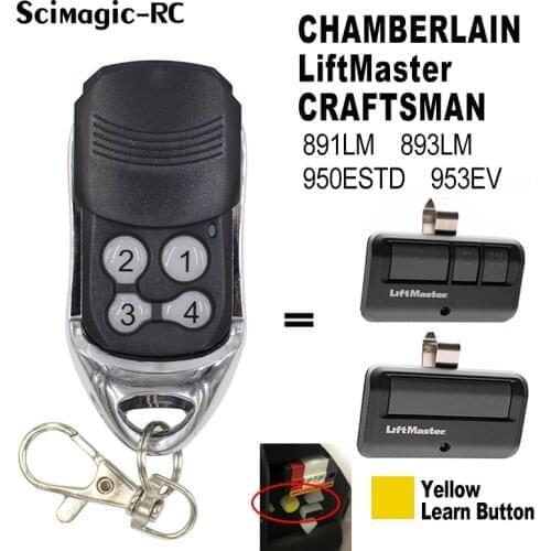 2 For 893lm Garage Remote Control Yellow Learn Button Liftmaster 891lm 953estd