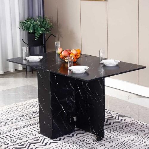 3 in 1 Rolling Dining Table Set Folding Wooden Dining Table Movable Office Table Kitchen Storage Home Furniture