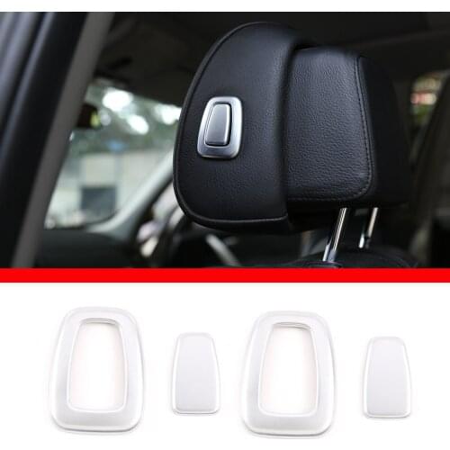 For BMW X3 E83 2009-2010 Auto Seat Accessories Interior Headrest Adjustment Knob Button Cover Chrome Car-styling Trim Decoration