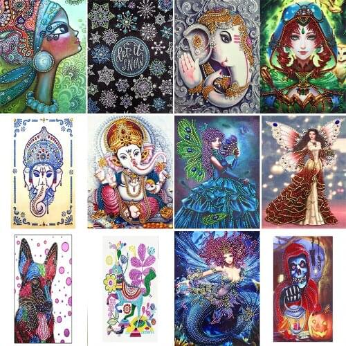 DIY Diamond Painting Embroidery Animal Characters Shaped Diamond Painting Rhinestone Mosaic Home Decoration Handmade Gifts