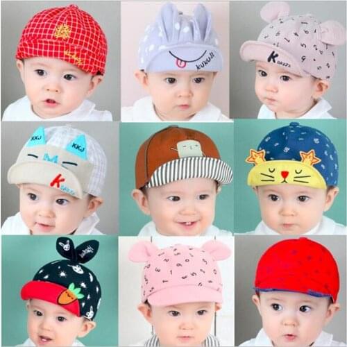 New Baby Soft Cap Fashion Cartoon Baby Adjustable Baseball Cap Infants Cotton Hats Boys Girls Sun Hat