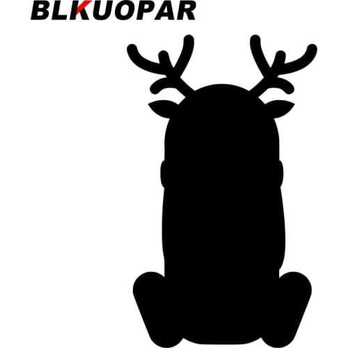 BLKUOPAR for Moose Cartoon Sitting Car Stickers Funny Graffiti Decals Die Cut Motorcycle Surfboard Skateboard Decor Car Label