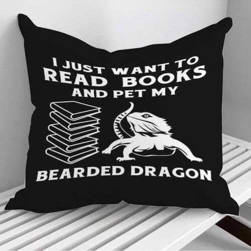 Bearded Dragon Funny Throw Pillows Cushion Cover On Sofa Home Decor 45*45cm 40*40cm Gift Pillowcase Cojines Dropshipping
