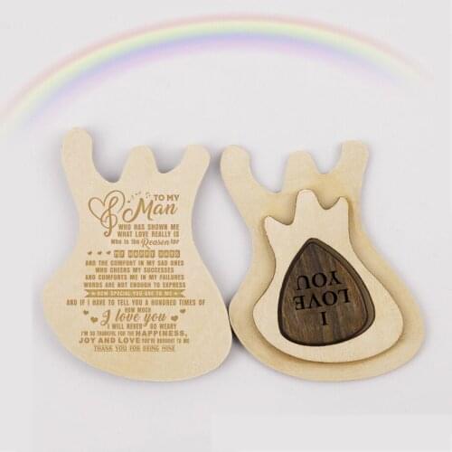 Wooden Electric Guitar Picks Gift Box guitarist plectrum box wedding music pickups paddles customized engraved dropship EG0086