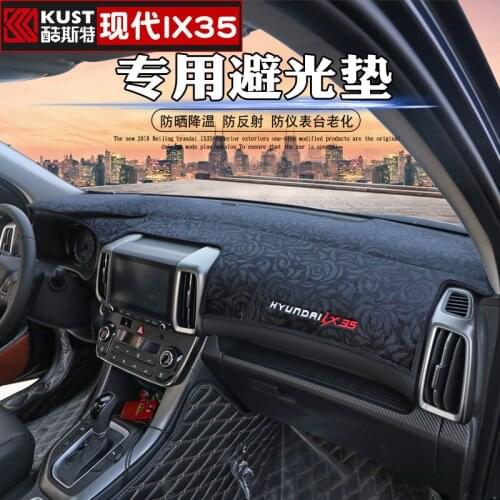 For Hyundai IX35 2018 2019 High quality Console Avoid light pad dashboard protection pad,Embroidery section Car-covers