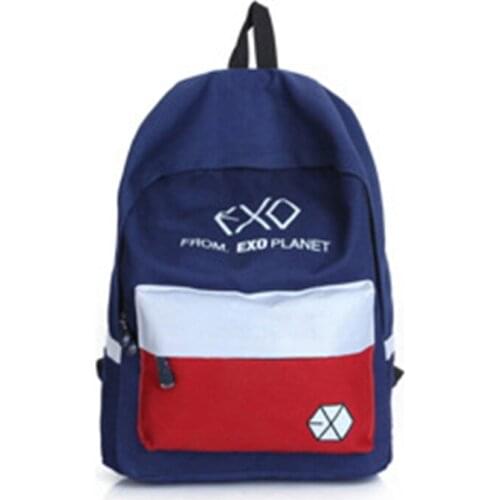 2021 new hot sale men women Canvas Backpacks Rucksacks Men Women Student School Bags For Girl boy Casual Travel EXO bags Mochila