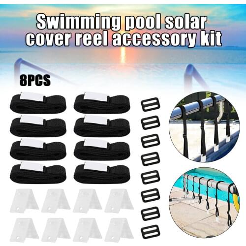 Pool Solar Cover Reel Attachment Kit Universal Durable Accessories for In-Ground Swimming Pool Easy To Install TN88
