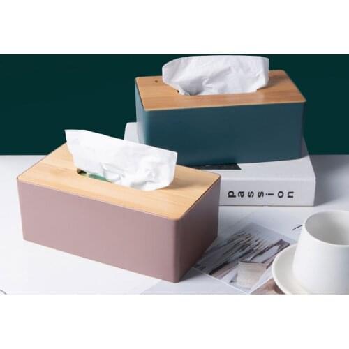 Nordic Tissue Box Bamboo Multifunctional Environmental Protection Napkin Holder Living Room Modern Home Decoration Accessories